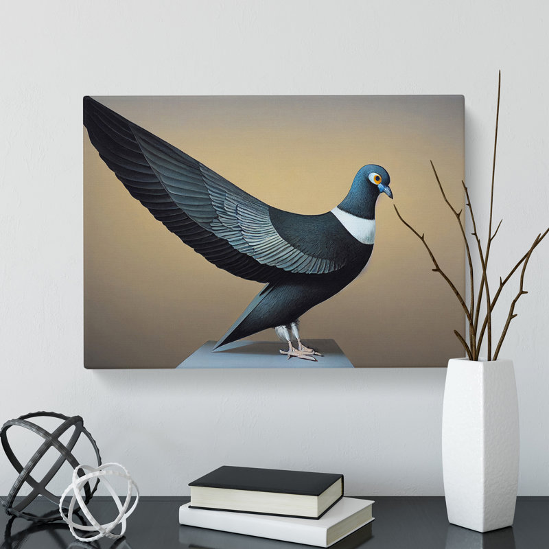 Exhilarating Pigeon Bird - Wrapped Canvas, 50cm H x 76cm W x 3cm D