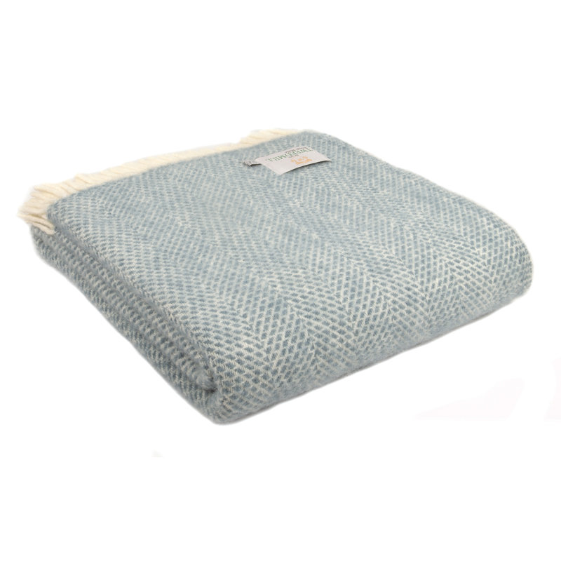 100% Pure New Wool Throws, Petrol