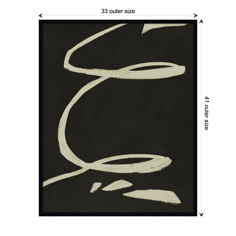 Neutral Spring III by Jacob Green, 41" H x 33" W x 1" D, Black