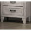 Table de chevet avec finition blanche délavée et élégante table de chevet 1Pc
