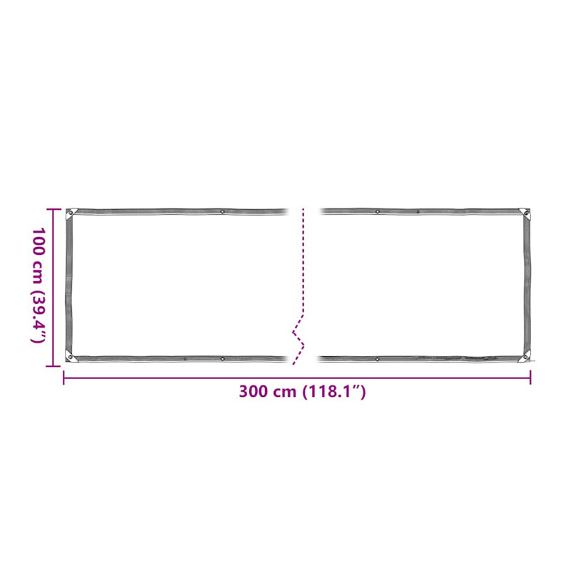 Plant Cover With Eyelets Polyethylene, 100cm H x 300cm W