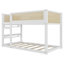 Lit superposé simple au-dessus d'un lit simple avec tablettes de rangement-1915736777