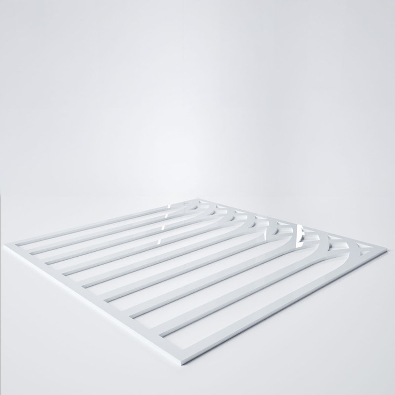 Petits panneaux muraux décoratifs en acrylique Cedar Park, petit, l 11 3/8 po x H 11 3/8 po x T 1/8 po, blanc, Blanc