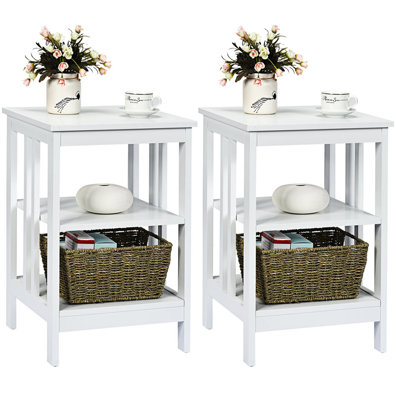Marlijn 16'' W Nightstand, White, Set of 2