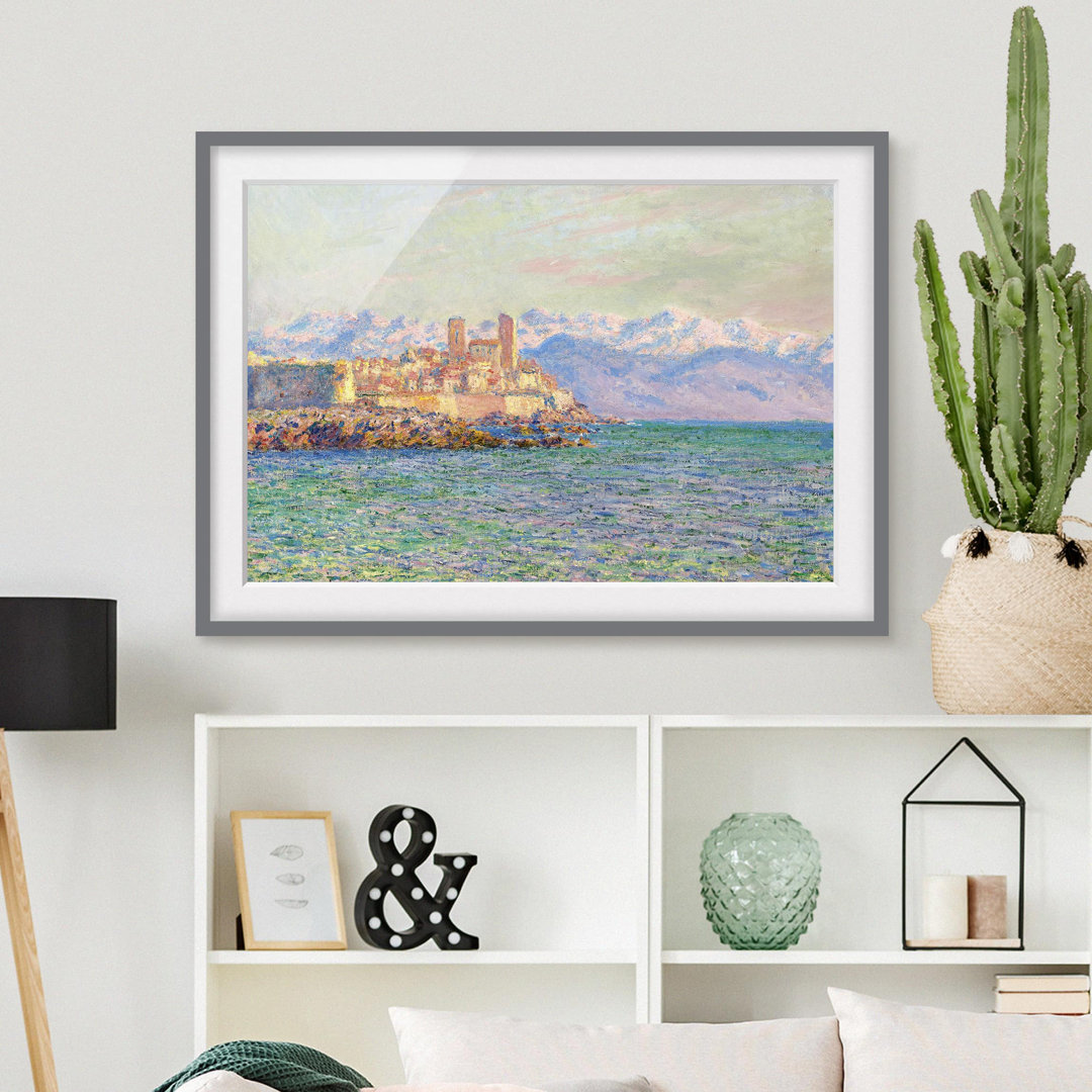 Gerahmtes Poster The Fort of Antibes von Claude Monet