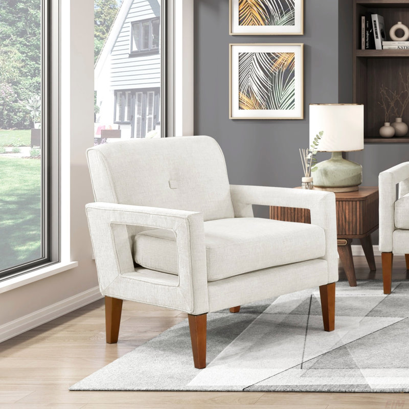 Fauteuil 1 pièce Modern Living Chenille, Beige