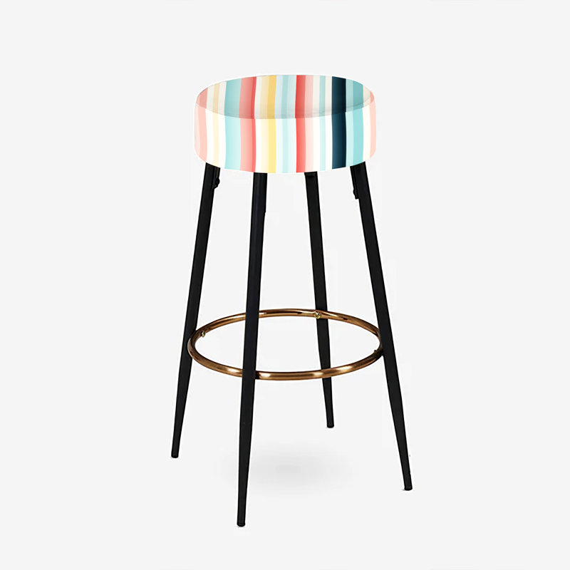 Ensemble de 2 tabourets rayés Nomadic
