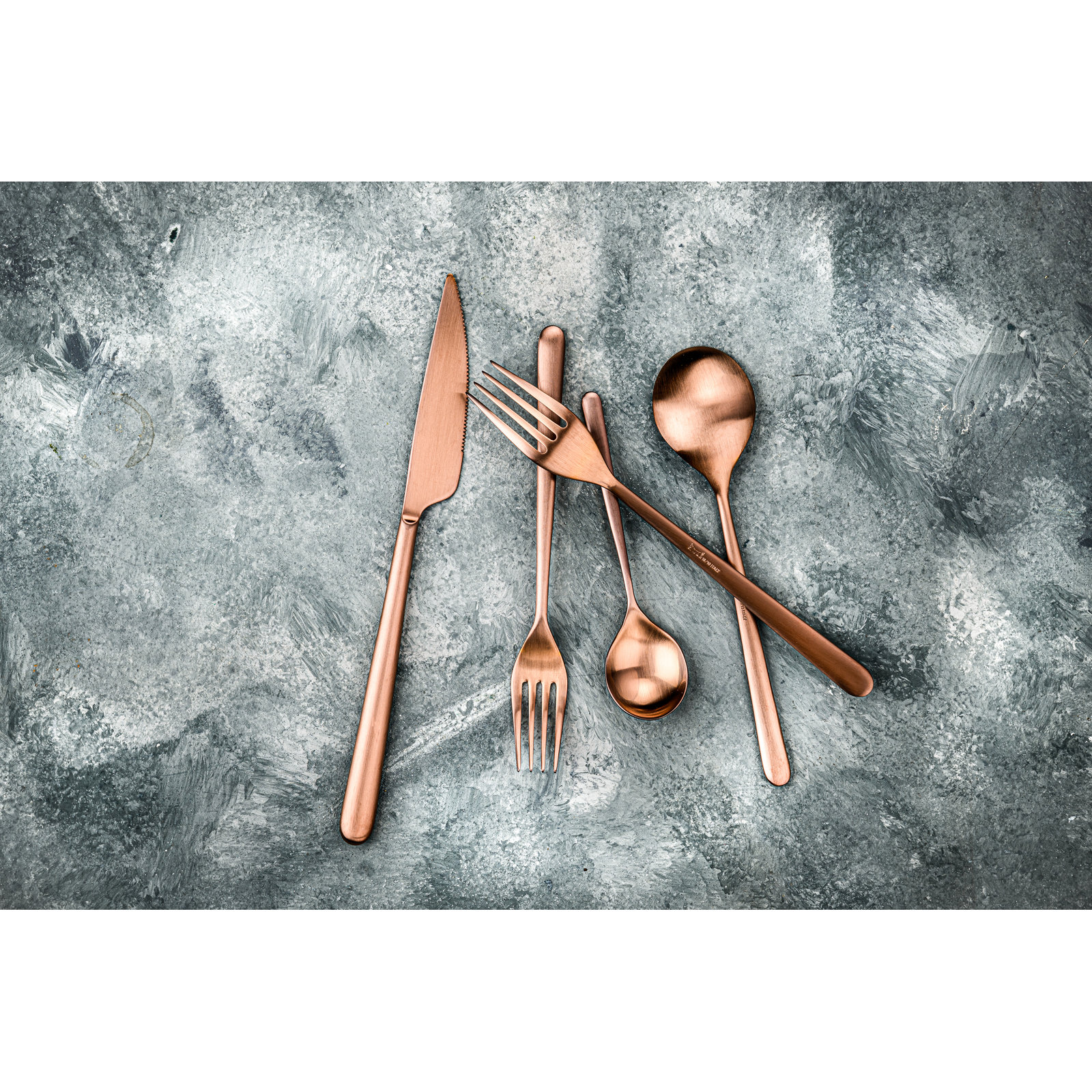 Linea Stainless Steel Flatware - Set of 20, Ice Bronze