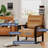Whole Metal Frame Upholstered Accent Chair With Side Tray Table-584564610