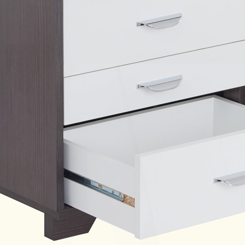 Chic Rectangular Accent Table With Multiple Drawers For Stylish Living