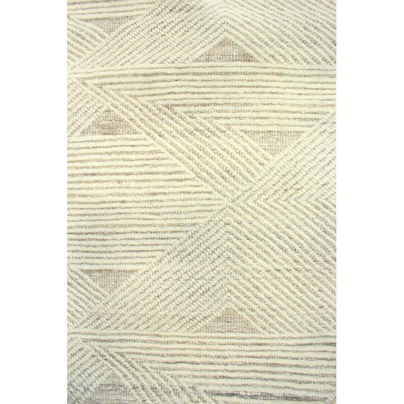Tapis ivoire / avoine Rabat de conception unique 2 pi 7 po x 10 pi 1 po Rabat