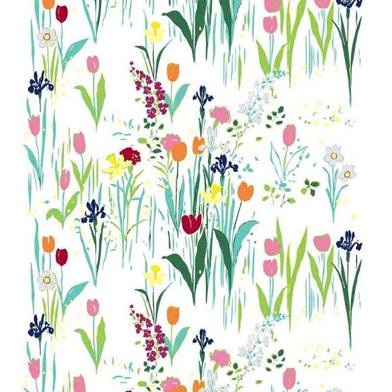 Belle Jardin Guermantes 100% Cotton Fabric, White