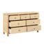 Commode de style transitionnel avec armoire de rangement en bois naturel à 1 tiroir 7 tiroirs