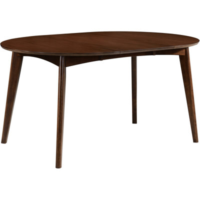 Dark Walnut Oval Dining Table With Removable Leaf, 30 Inches Tall, 42 Wide, Ideal For Formal Gatherings, Natural Wood Look Casual And Use, In Height, Width, Timeless Appeal