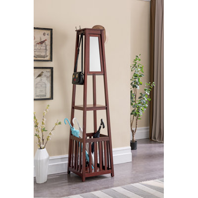 Bozeman Solid Wood Freestanding Coat Rack