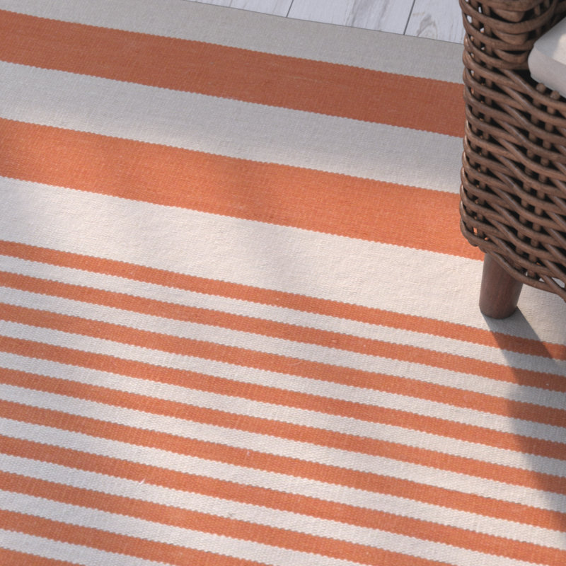 Kinslee Cotton Striped Indoor Rug, Rectangle 8' x 11'