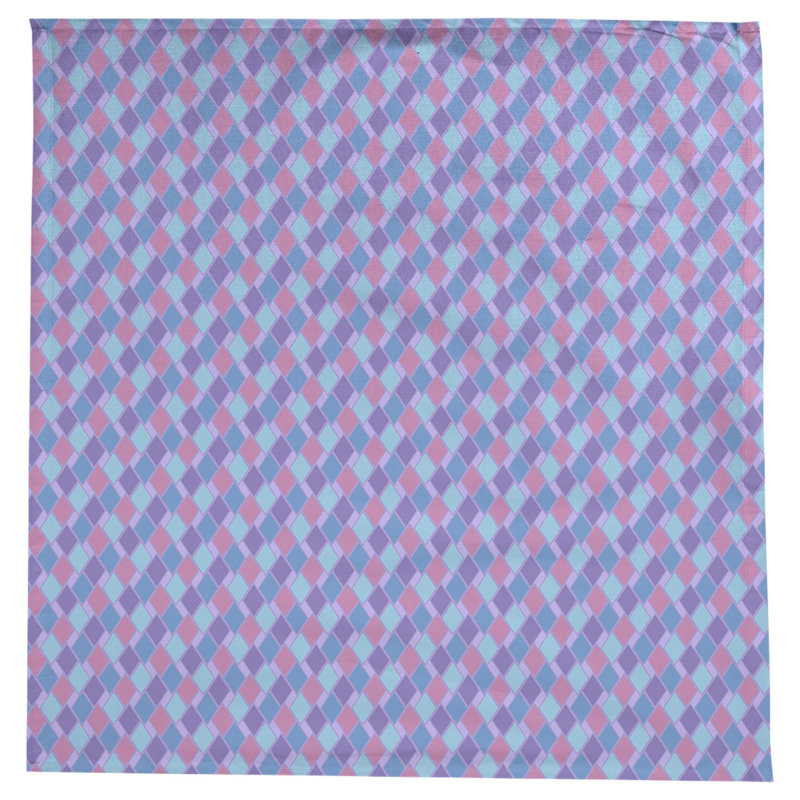 Nappe diamants Leffel, Mauve / bleu
