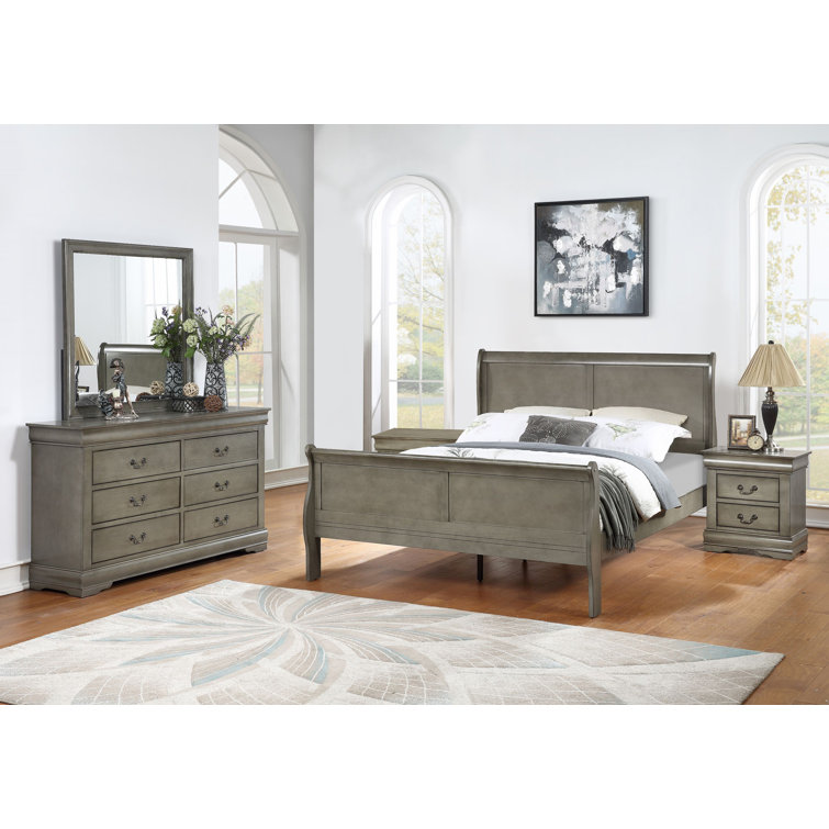 Louis Philippe Antique Grey Bedroom Furniture