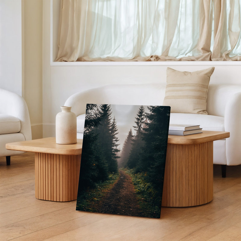 Reproduction d'art sur toile, "Tranquil Forest Scene Captured The Early Morning", art mural, H 20 po x l 20 po