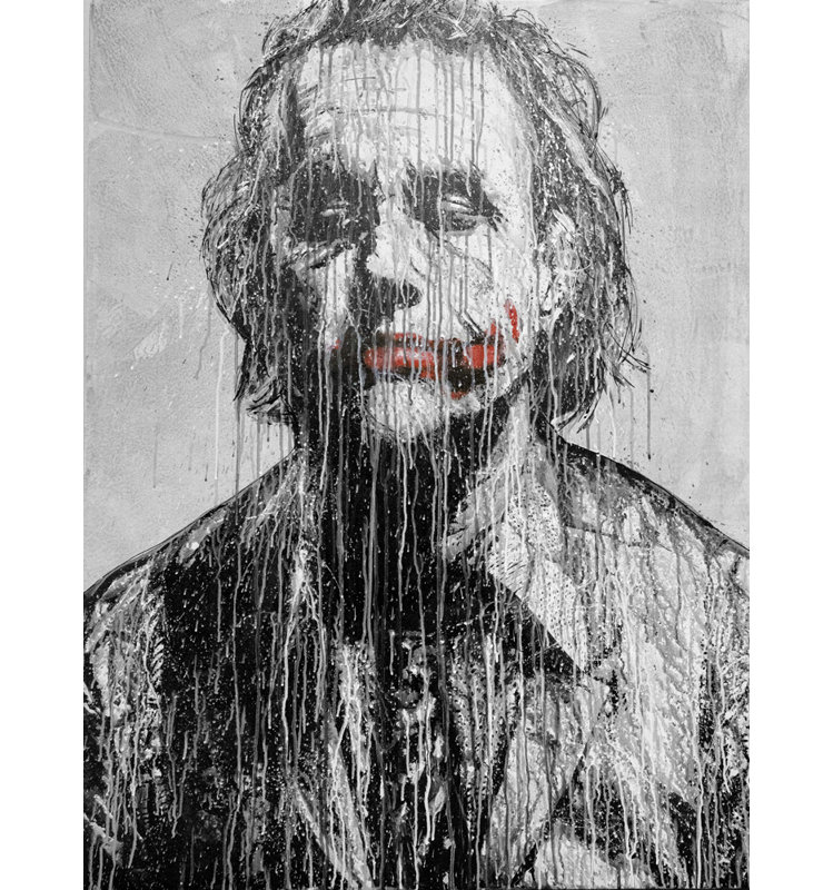 «Joker» par Pratikacha Muir - reproduction d'art sur toile tendue, H 36 po x l 32 po x P 1,5 po