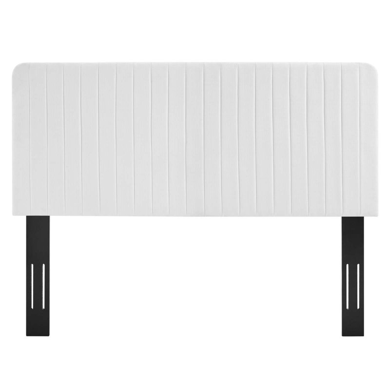 Milenna Channel Tufted Headboard, Twin, White