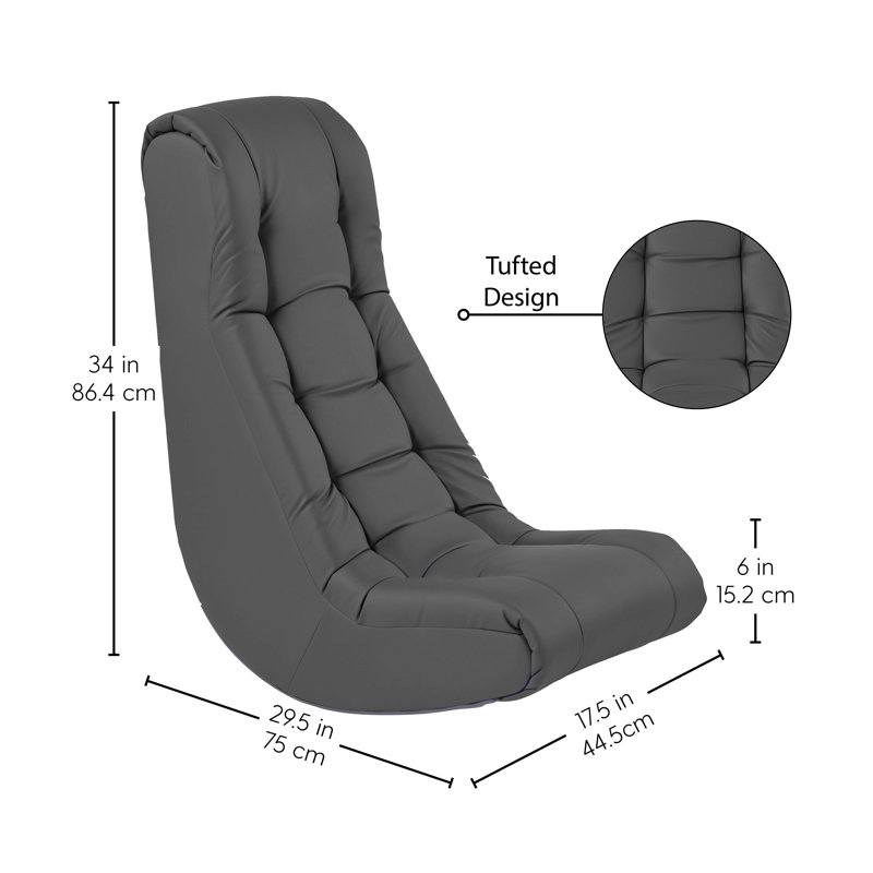 Tufted Soft Rocker, Dark Gray