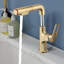 Robinet de lavabo de salle de bain rétractable à poignée simple en acier inoxydable Topcraft avec bec relevable et modes de jet doubles-125763355