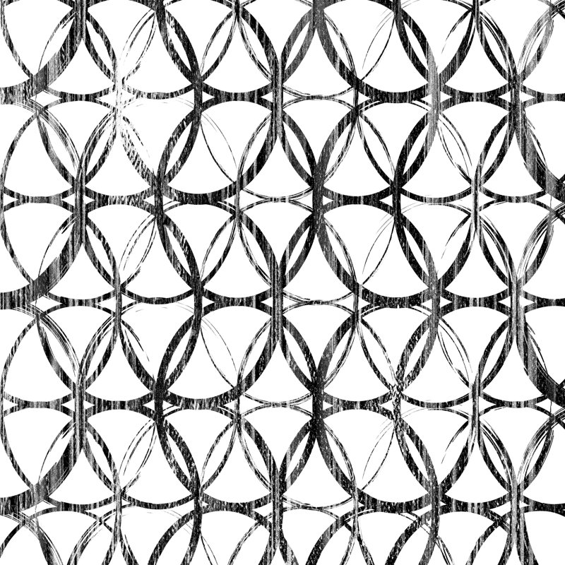 Circles White II par Wild Apple Portfolio - impression sur toile tendue, H 12 po x l 12 po, Cadre simple blanc, Non
