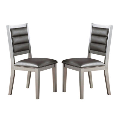 Ensemble de 2 chaises de salle à manger rembourrées en polyuréthane