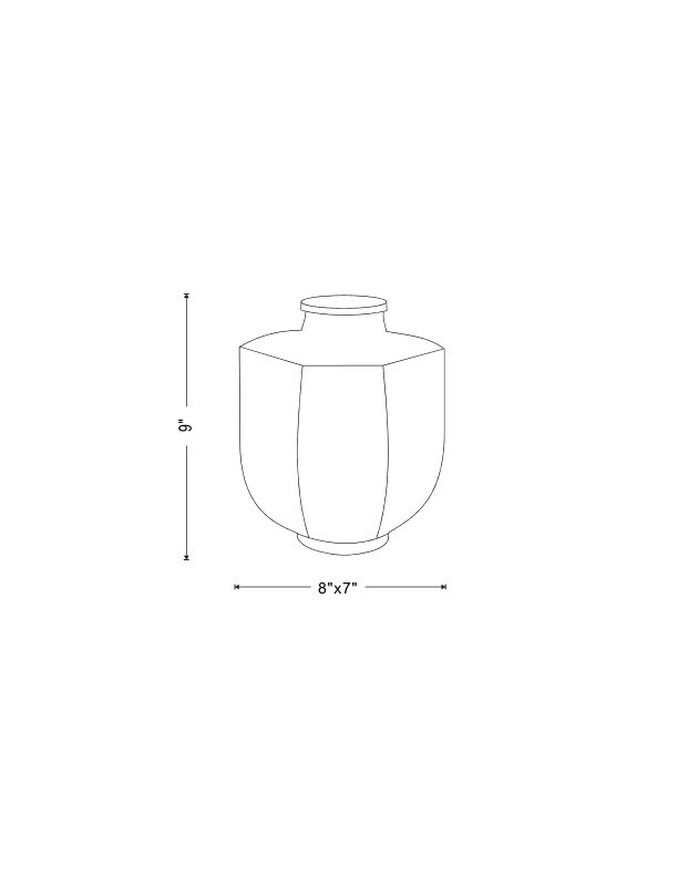 Williamsburg Blue/White Table Vase, 9" H x 8" W x 7" D