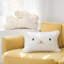 Coussin en forme de lapin blanc en forme de lapin Coussin de taille Repose-lit Coussin de lecture Coussin de dossier de chaise, décoratif pour voiture de bureau de chambre à coucher, 21 po x 16 po