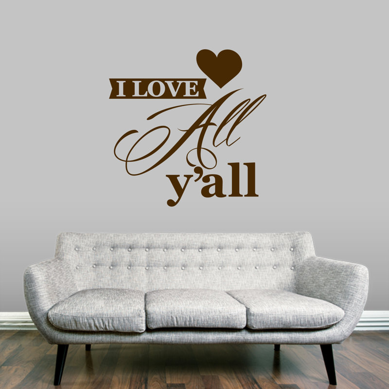 Adhésif décoratif Bulmer I Love All Y'all, Brun chocolat