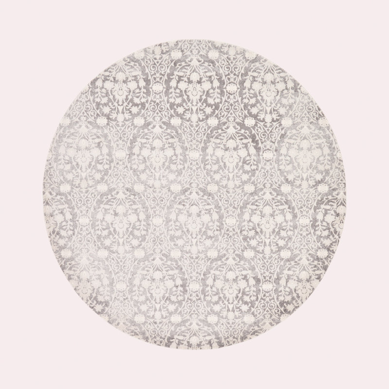 Teadora Floral Indoor Rug, Round 8'