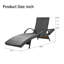 Ensemble de chaises longues d'extérieur en osier brun foncé de 80 pouces avec dossier réglable à 5 niveaux et table d'appoint escamotable en rotin-1093363334