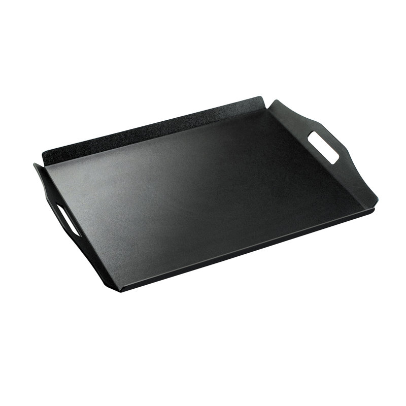 Black Room Service Tray With Raised Edges