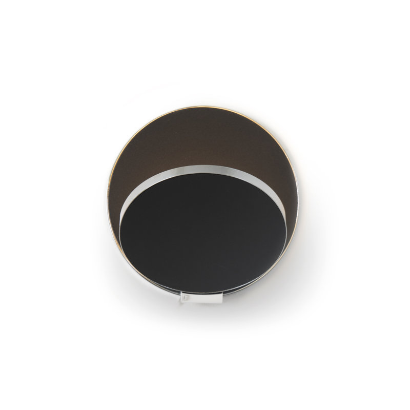 Chic Chrome Circular LED Wall Sconce with Dimmable Touch Control