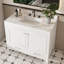 Ensemble de meuble-lavabo moderne de 43 po avec ensemble de couleurs Karalakin en marbre artificiel, armoire de salle de bain multifonctionnelle avec portes et tiroir, cadre solide et panneau de fibres à densité moyenne (trois trous de robinet)
