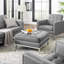 Repose-pieds en cuir végétalien capitonné Loft-1219631494