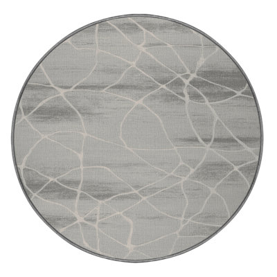 Tapis abstrait gris lavable à la machine