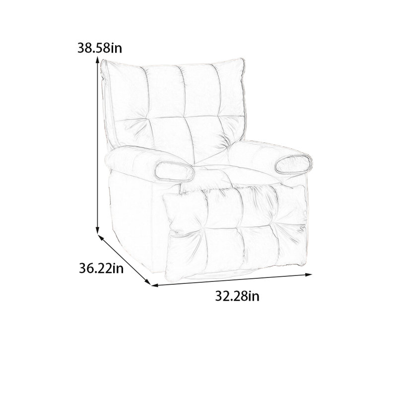 Elbeni, Sky Blue Faux Leather, Rocker/Swivel