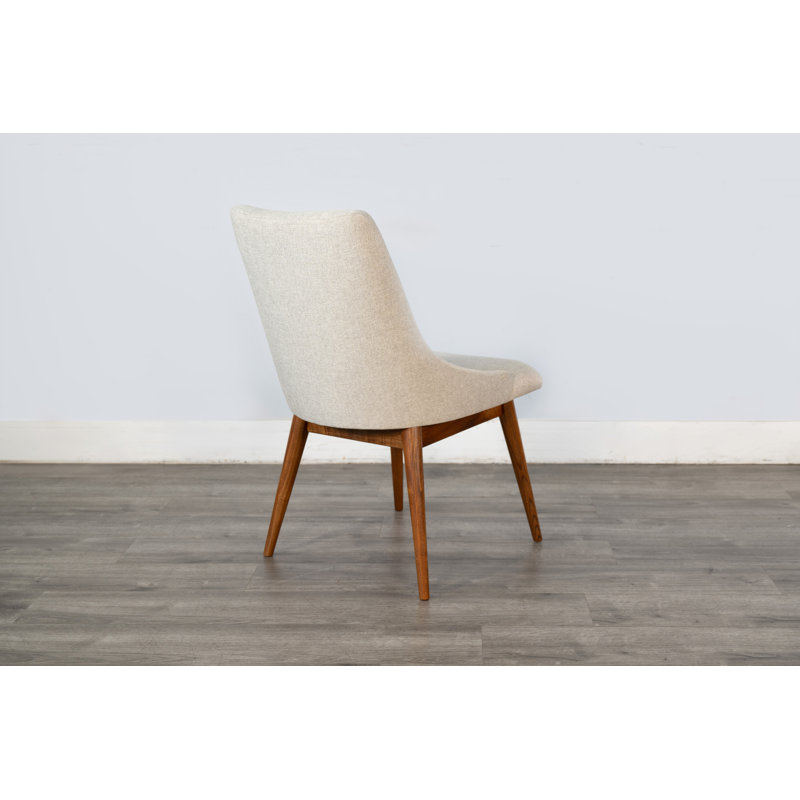  Chaise de salle à manger rembourrée de style Mid-Century moderne (ensemble de 2)
