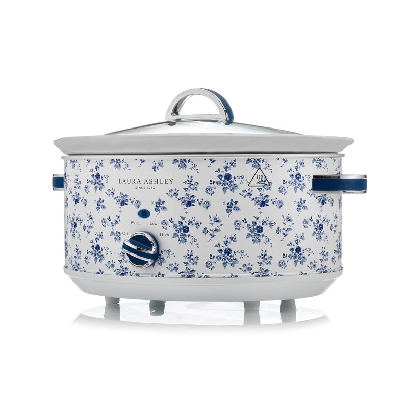Laura Ashley Slow Cookers, Large Capacity, Energy Efficient Slow-Cooker with 3 Heat Settings. Detachable Ceramic Pot with Tempered Glass Lid - China Rose