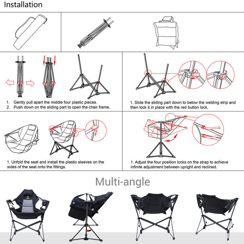 Chaise de camping pliante 