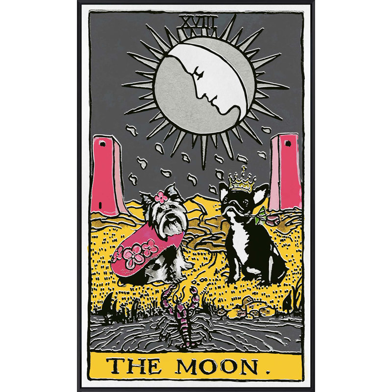 The Moon Print by Rita Taverni, Black Framed, 31" H x 19" W