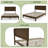 Solid Wood Platform Bed Frame, Queen Bed Frame With Headboard Included-119619086