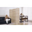 Paravent 6 panneaux, écran d'intimité pliant de 6 pi de hauteur, cloison murale autoportante tissée à la main pour bureau à domicile, chambre à coucher, chêne rustique foncé, bois-1338855693