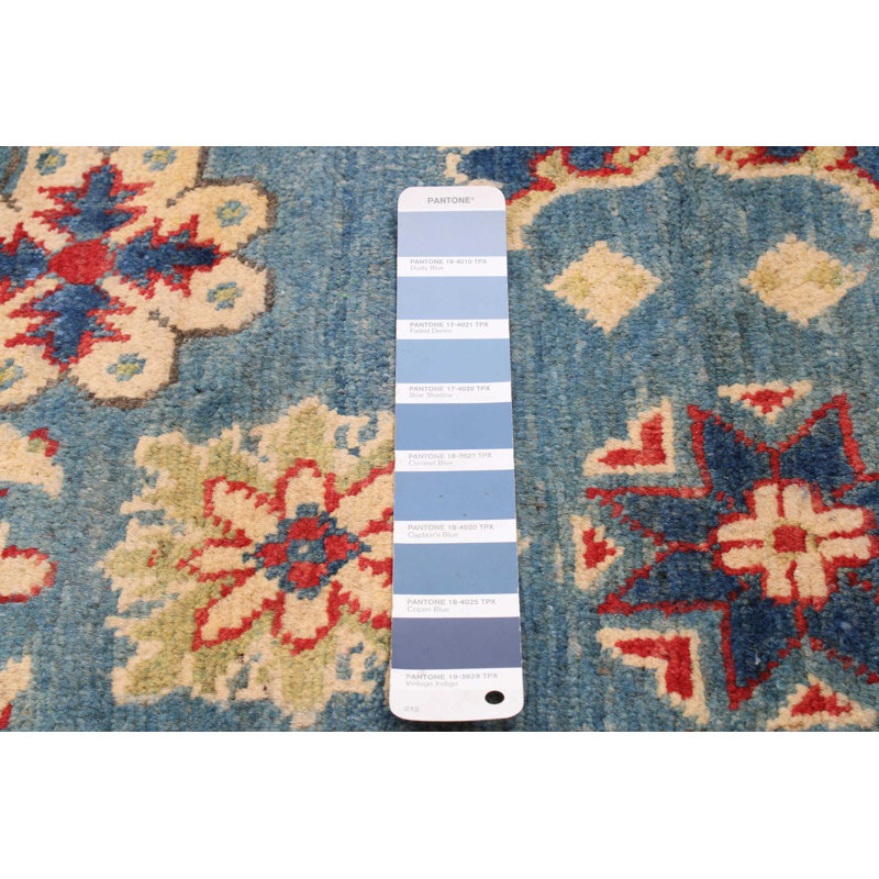 Tapis rouge / noir en laine noué à la main de conception unique 3 pi 4 po x 4 pi 11 po New Ahlaysia