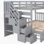 Lit mezzanine avec lit gigogne en bois
