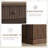 54" Brown Modern Fluted Executive Desk Wooden Writing Computer Table with File Drawers Storage Cabinet & Charging Station Home Office or Small Spaces-124664991
