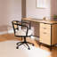 Velvet Rattan Swivel Office Chair